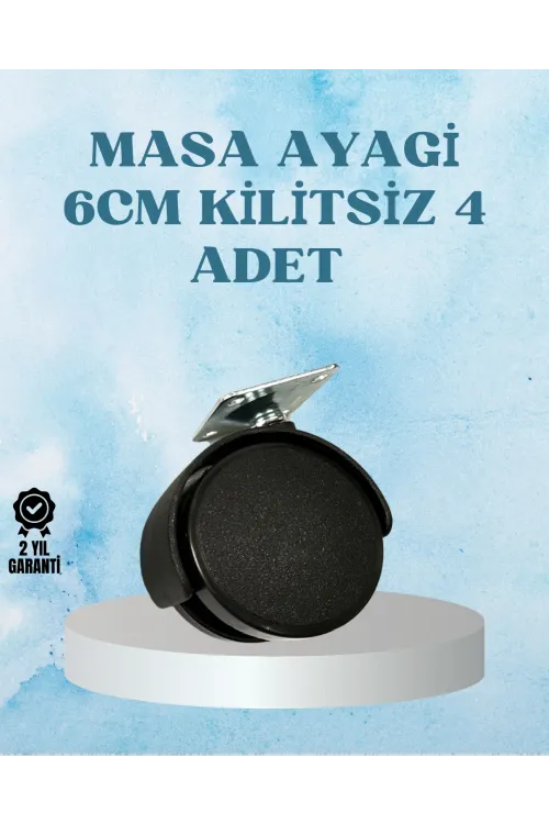Kilitsiz Mobilya Tekerleği 6 Cm 4 Adet Dayanıklı Tasarım