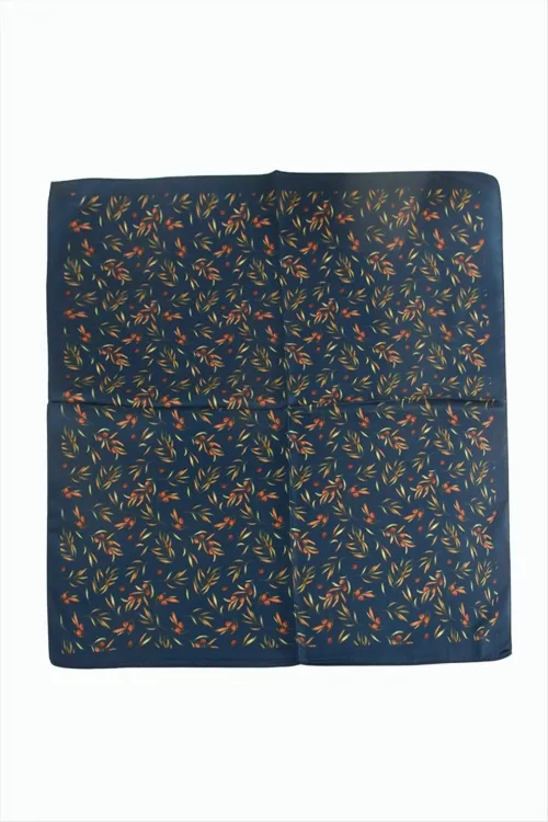 Kiraz Dal Desenli Zr Şifon Fular 50*50 cm