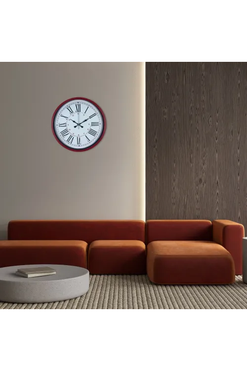 Kırmızı 36 Cm Duvar Saati