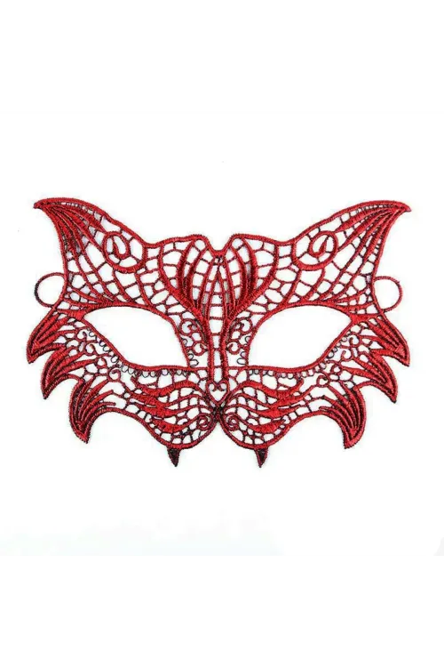 Kırmızı Dantel Masquerade Maskesi 8 No