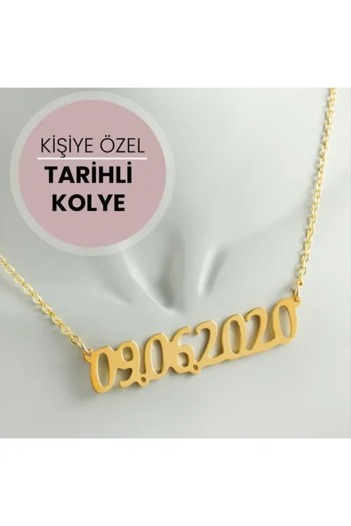 Kişiye Özel Tarih Yazılı Kolye