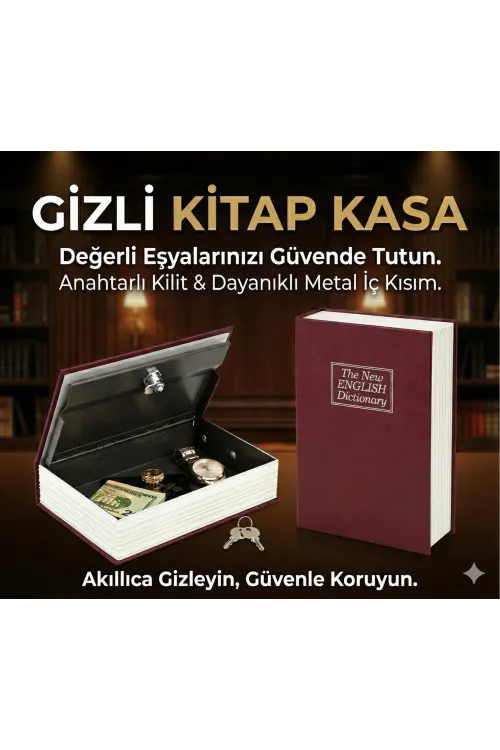 Kitap Görünümlü Gizli Kasa