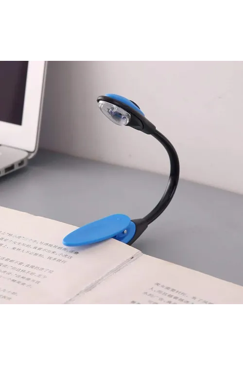 Kitap Okuma Işığı Led Booklight Kıskaçlı Pilli Model Led Işık