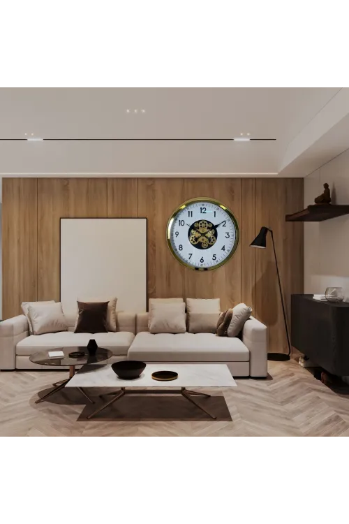 Klasik Gold 60 Cm Çarklı Duvar Saati