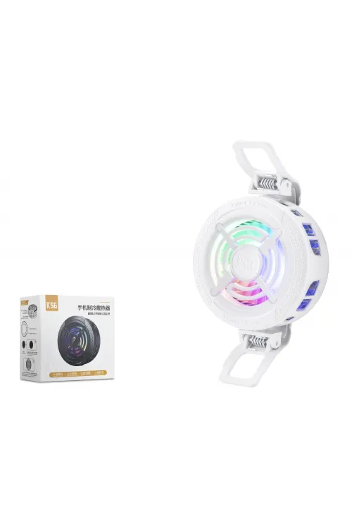 Klipsli Telefon Soğutucu Fan Rgb Beyaz K56