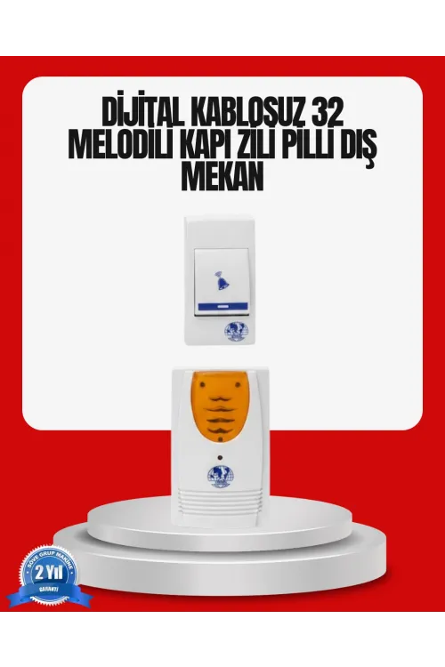 Kolay Kullanımlı Kablosuz Kapı Zili Şık Ve Sade Tasarım