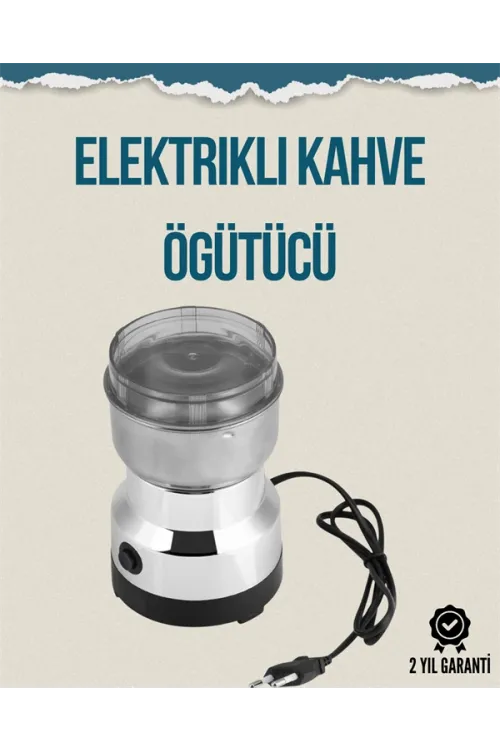 Kompakt Elektrikli Kahve Ve Baharat Öğütücü | 14500 Devir, Şeffaf Kapaklı, Hediye İçin İdeal