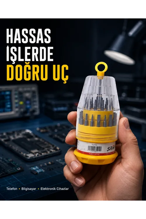 Kompakt Tornavida Seti Elektronik Cihaz Tamiri İçin