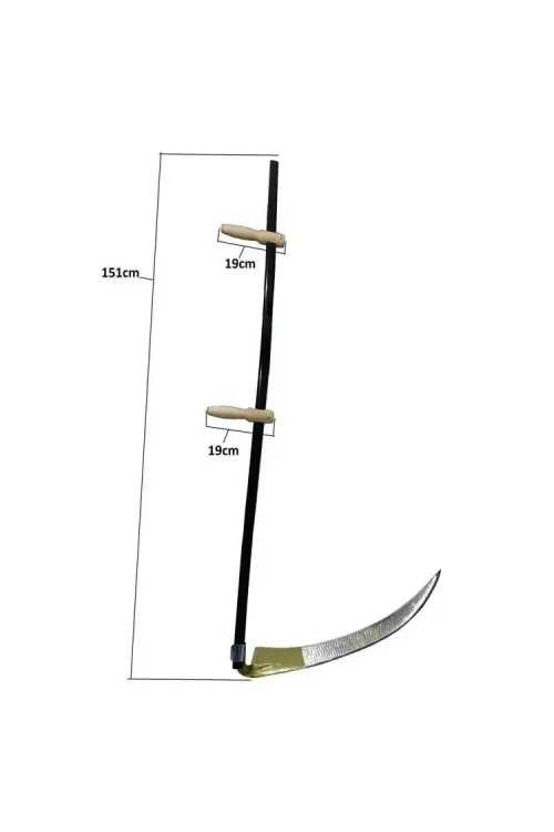Komple Tırpan - Metal Saplı 6 Parça Set - Ahşap Elcik 65 Cm