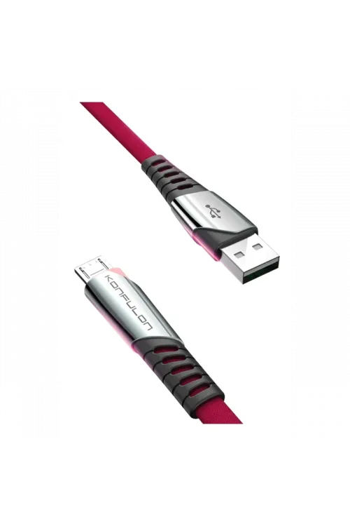 Konfulon DC16 Micro USB Kablo 1M 2.4A - Kırmızı