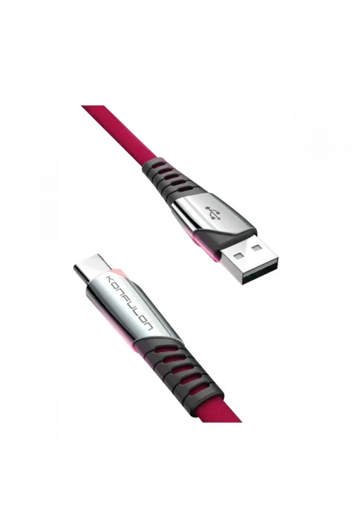 Konfulon DC18 Type-C Kablo 1M 5A - Kırmızı