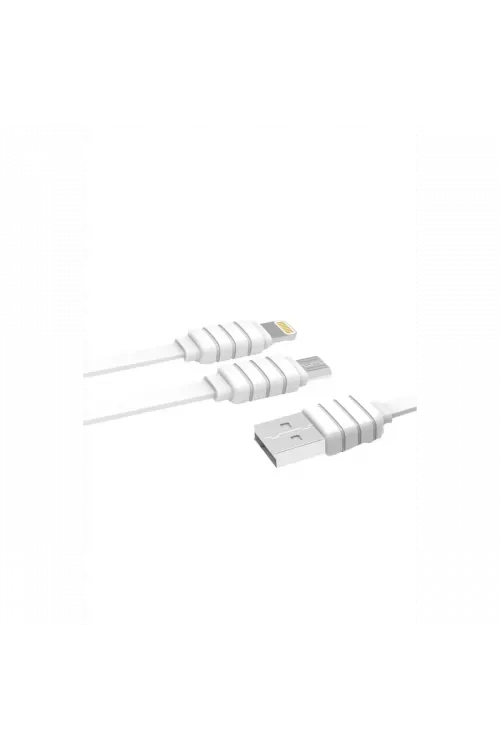 Konfulon S56 2in1 (Lightning-Micro USB) Kablo 1.2M 2.1A