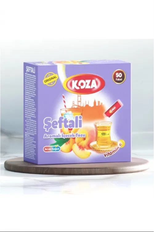 Koza Tek İçimlik Şeftali Aromalı Toz İçecek 50li