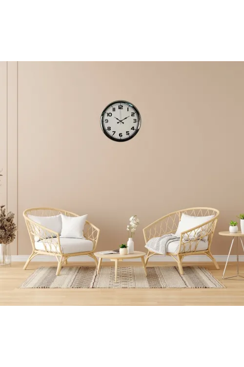 Krom Prime 40 Cm Metal Duvar Saati
