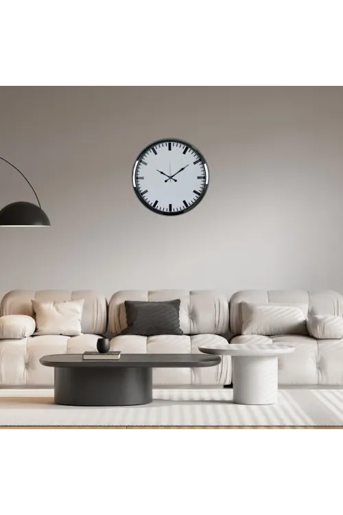 Krom Pure Simple Desenli 52 x 52 Cm Duvar Saati