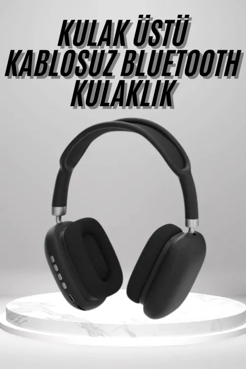 Kulak Üstü Kablosuz Bluetooth Kulaklık Yumuşak Süngerli Sd Kart Girişli