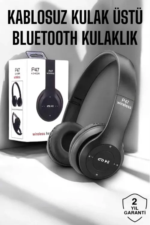 Kulak Üstü Tf Kart Ve Aux Destekli Ergonomik Bluetooth Kulaklık