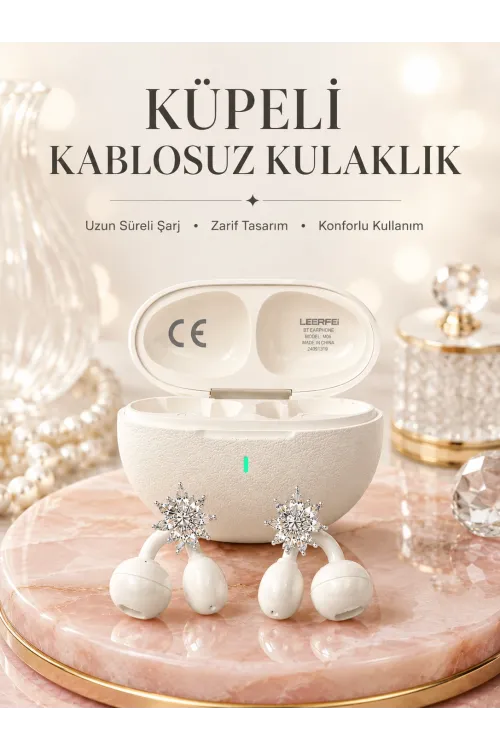 Küpeli Kablosuz Kulaklık Uzun Süreli Batarya Performansı