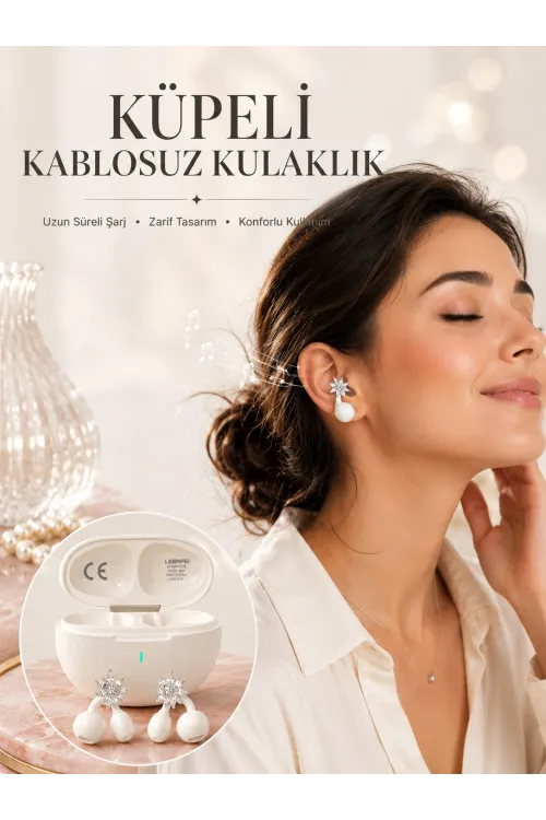 Küpeli Kablosuz Kulaklık Yeni Nesil Bluetooth Teknolojisi