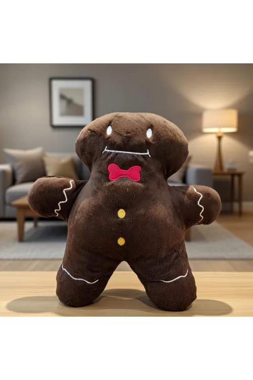 Kurabiye Adam Figürlü Peluş Yastık