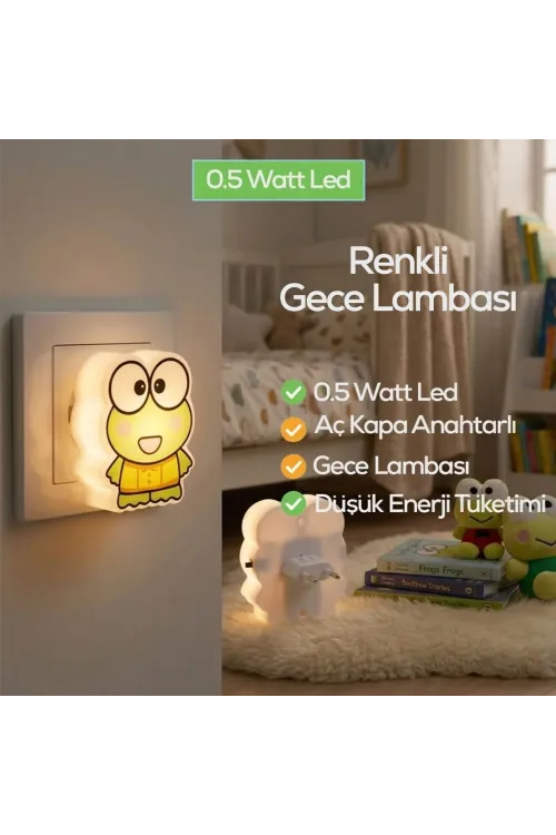 Kurbağa Gece Lambası 3 LED 0.5W