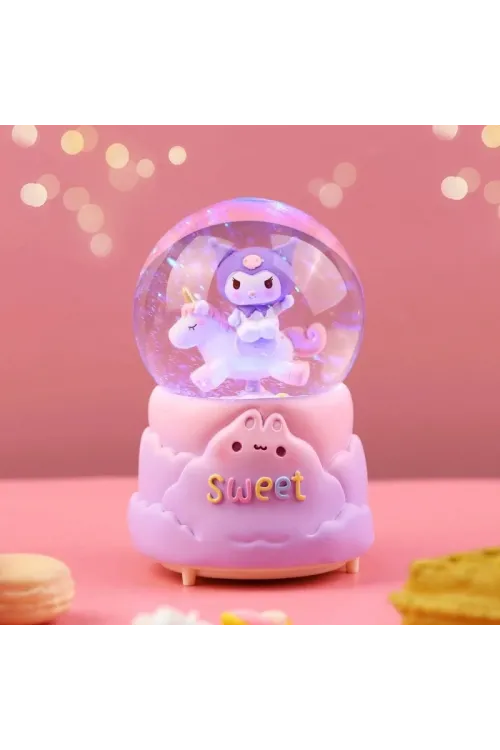 Kuromi Işıklı Müzikli Kar Küresi Orta Boy (1 Adet) Seçenek 1