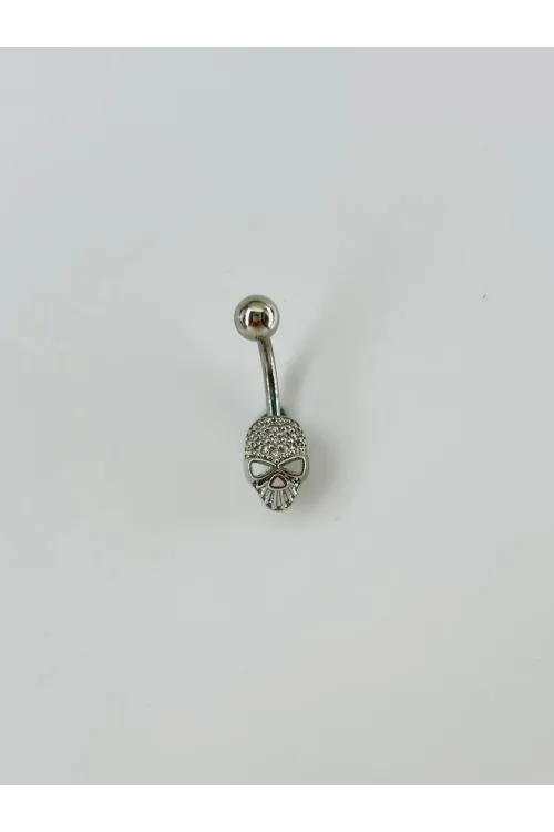 Kuru Kafa Detaylı Göbek Piercing - Pg0042