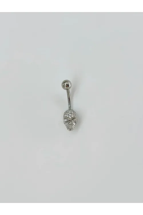 Kuru Kafa Detaylı Göbek Piercing - Pg0060