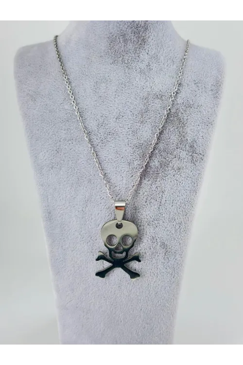 Kuru Kafa Figürü Çelik Erkek Kolye - Ekl0095