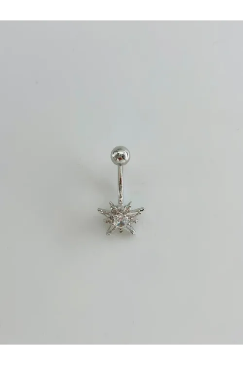 Kutup Yıldızı Detaylı Göbek Piercing - Pg0161