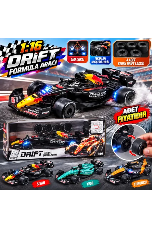 L2501-3 1:16 Led- 4 Yedek Drift Teker 3MODEL Formula Oyuncak Araba