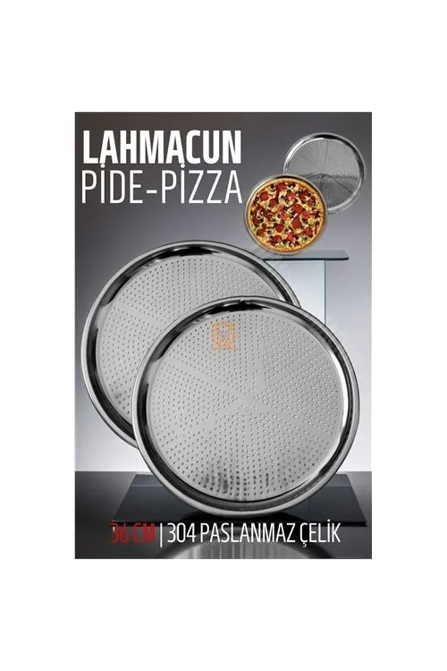 Lahmacun Pizza Pide Pişirme Tepsisi 36 CM 2 li SET 721315
