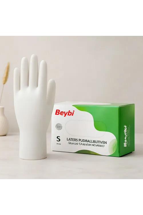 Lateks Pudralı Muayene Eldiveni S 100lü
