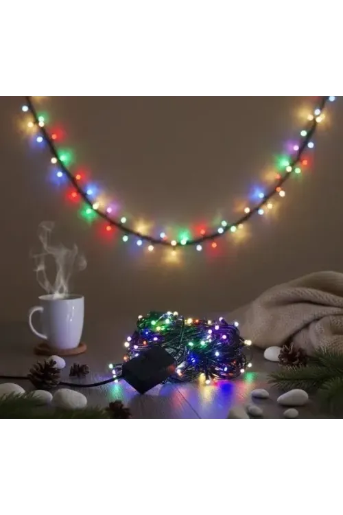 LED Damla Uçlu RGB Dekoratif Işık 10 Metre 100