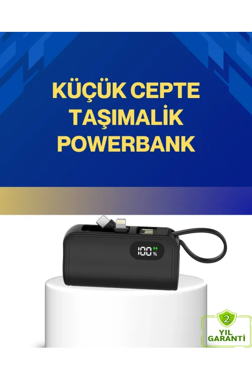 Led Göstergeli 2000mah Cep Tipi Hızlı Şarj Powerbank