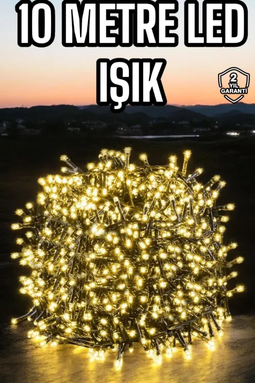 Led Işık 10 Metre Gün Işığı Parlak Ve Doğal Ağaç Süsleme