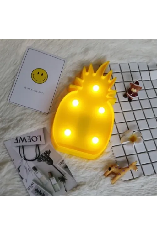 Led Işıklı Ananas Gece Lambası