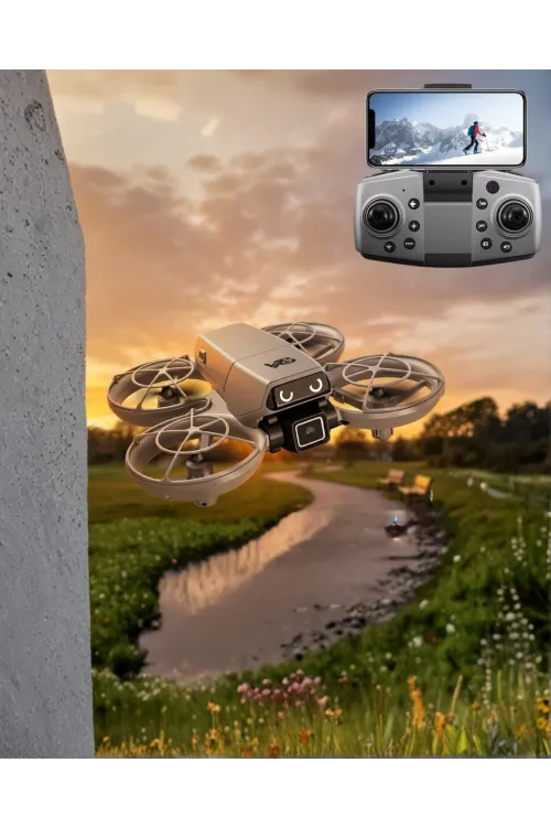 Led Işıklı Mini Drone Kameralı Headless Ve App Destekli