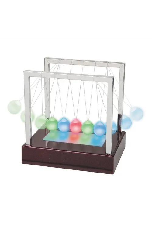 Led Işıklı Newtons Balans Newton Beşiği Topları Bilye Büyük Boy