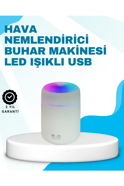 Led Işıklı Sessiz Masaüstü Nemlendirici – 3 Buhar Modu