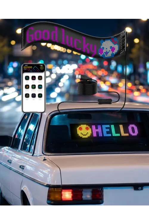 Led Matrix Panel Rgb Yazı Yazma Animasyonlu Telefon Kontrollü Akıllı Ekran
