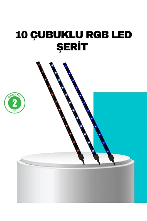 Led Meteor Yağmur Işığı 10 Adet Çubuk Kayan Yıldız Efektli
