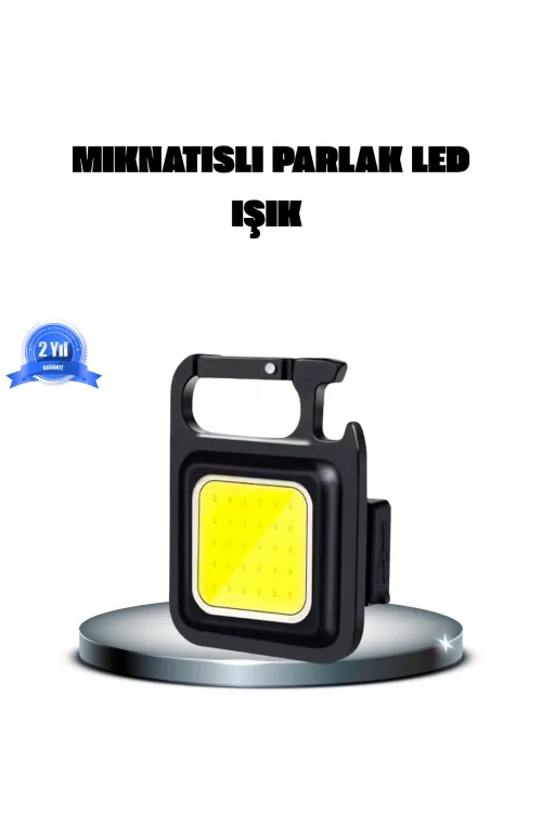 Led Mini Anahtarlık Fener – 1000 Lümen Güçlü Işık Ve Usb Type-c Şarjlı