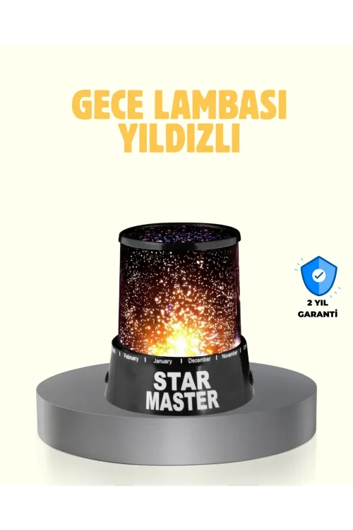 Led Renk Değiştiren Yıldız Projektör Galaxy Efektli Gece Lambası
