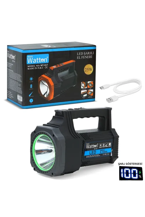 Led Şarjlı El Feneri 25w  Wt-417