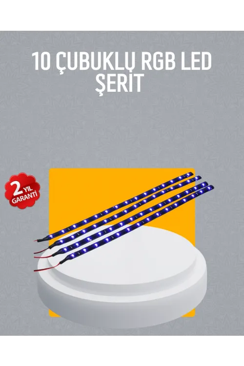 Led Yağmur Işığı Seti 10 Adet Meteor Çubuk Aydınlatma