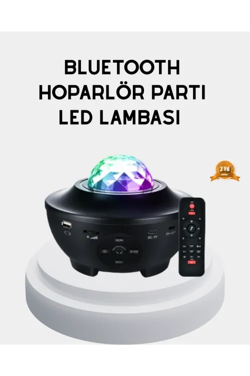 Led Yıldızlı Projektör Galaxy Modlu Renk Ve Parlaklık Ayarlı Gece Lambası