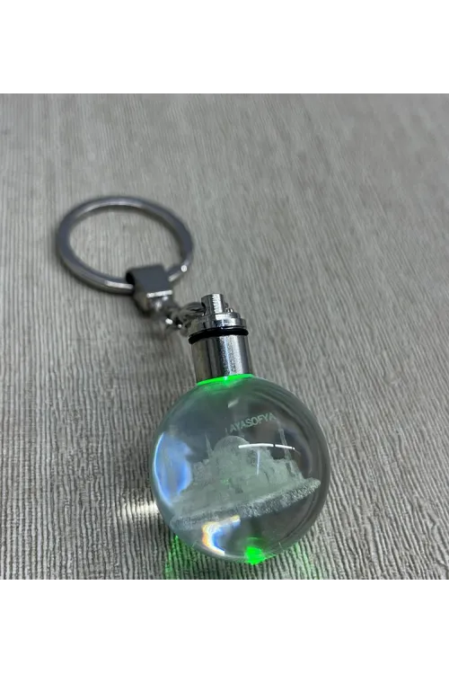 Ledli Ayasofya Tasarımı Kristal Anahtarlık