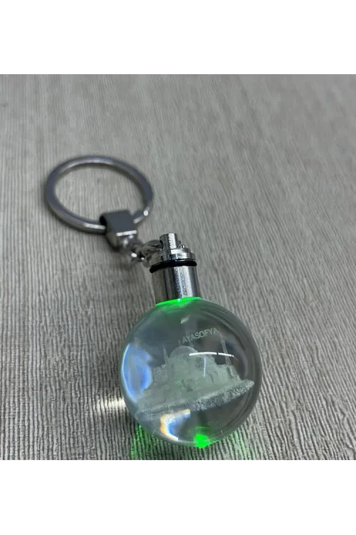 Ledli Ayasofya Tasarımı Kristal Anahtarlık Alk3803
