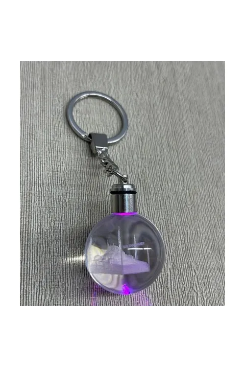 Ledli Sultanahmet Tasarımı Kristal Anahtarlık